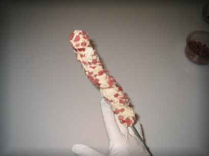 Stockbrot mit Schinken