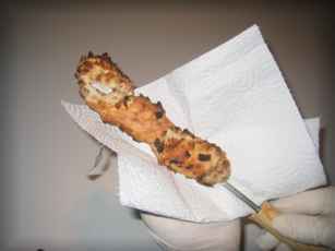 Stockbrot mit Röstzwiebeln